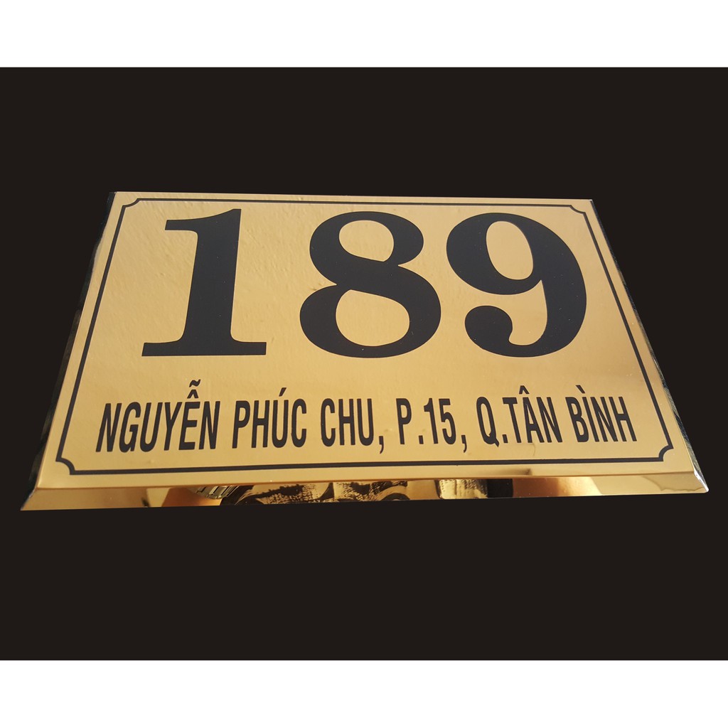 Bảng số nhà, bảng công ty mica (kèm vít hoặc băng dán xốp)