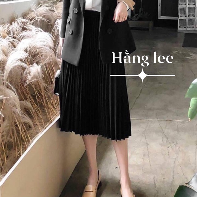 ( SẴN ) CHÂN VÁY XẾP LY THẦN THÁNH SIÊU HOT