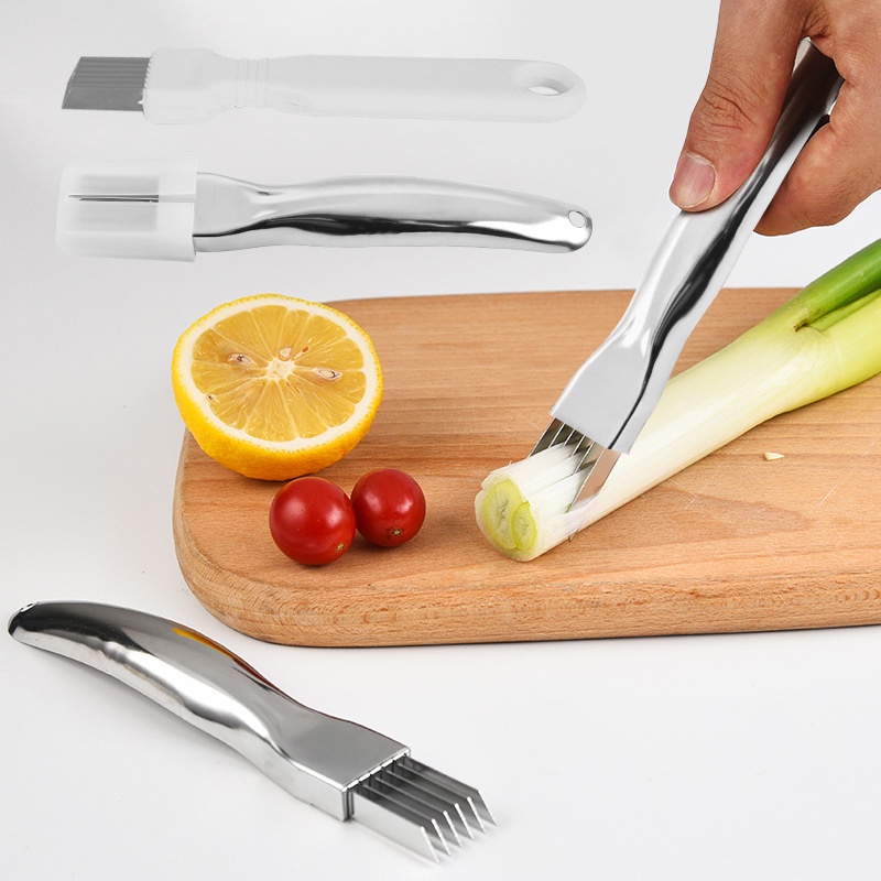 Máy cắt hành tây bằng thép không gỉ Graters Đa chức năng Hành tây Tỏi Cà chua Dao cắt rau củ Máy cắt lát Nhà bếp Tiện ích nấu ăn