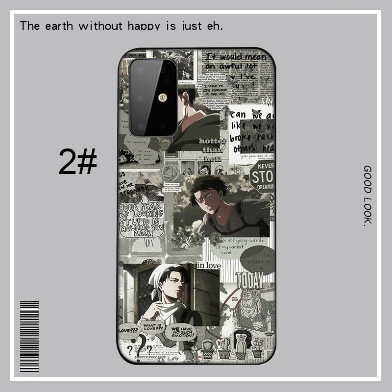 Samsung Galaxy S10 S9 S8 Plus S6 S7 Edge S10+ S9+ S8+ Casing phone Soft Case Levi Ackerman Attack On Titan