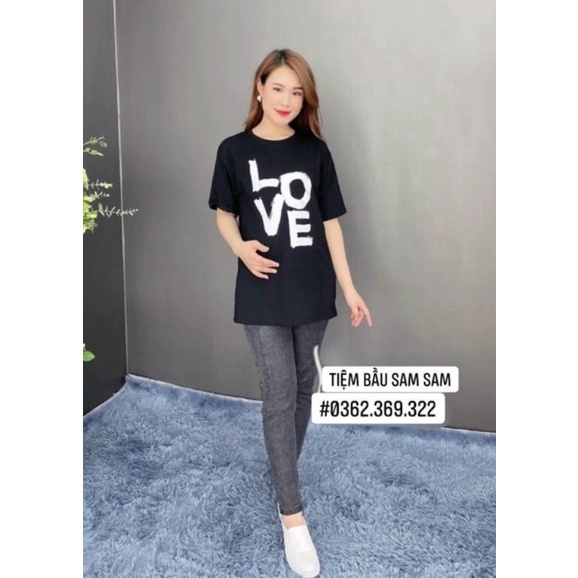 Hàng cao cấp - Quần bầu jean cạp chéo (jean thật) có chun chỉnh bụng xmay MjnHa