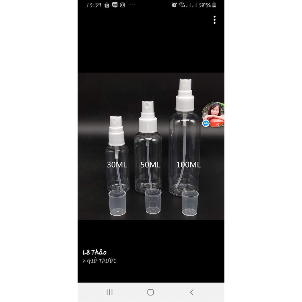 Lọ nhựa xit  10ml, 20ml,  50ml 100ml