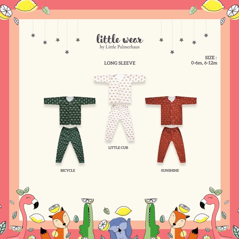 Little PALMERHAUS Áo Tay Dài Cài Nút Phía Trước Hình Hổ Con Mặc Khi Đi Xe Đạp Cho Bé