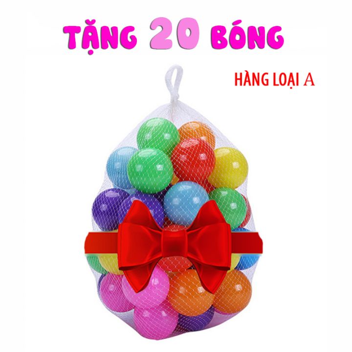 Quây bóng tặng kèm 20 bóng cho bé, lều bóng cho bé thiết kế siêu an toàn, nhà banh cho từ 1 tuổi và 3 tuổi trở lên