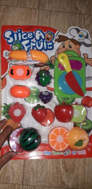 SET đồ chơi bếp trái cây dán lại bằng nhựa ms291