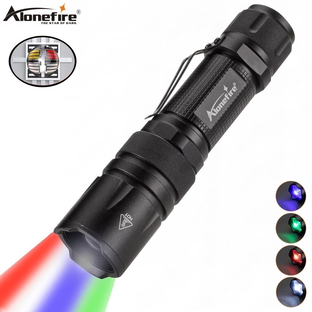 Đèn Pin Một Chế Độ Alonefire X33 4 Trong 1 300Lm Ánh Sáng Trắng/Xanh Dương/Đỏ/Xanh Dương