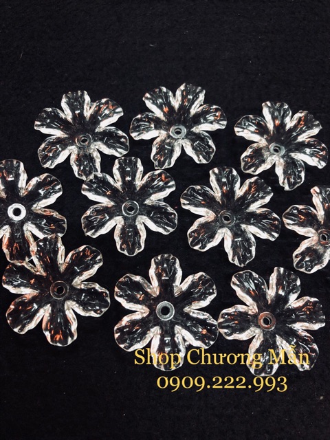 100G Bông Đúc 6 Cánh Pha Lê Nhựa 30mm Giá Sỉ