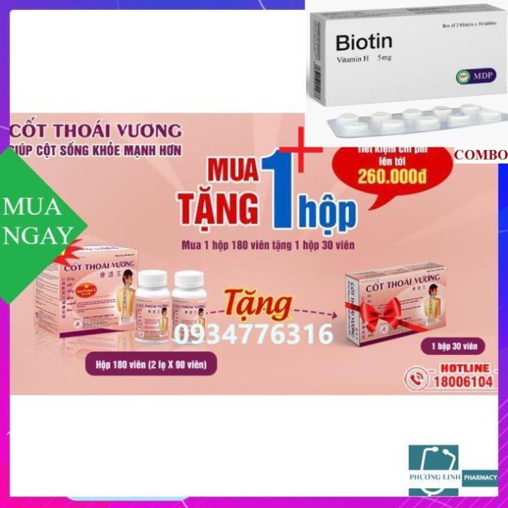 Combo Biotin 5mg+ Cốt Thoái Vương Hỗ trợ giảm đau xương khớp