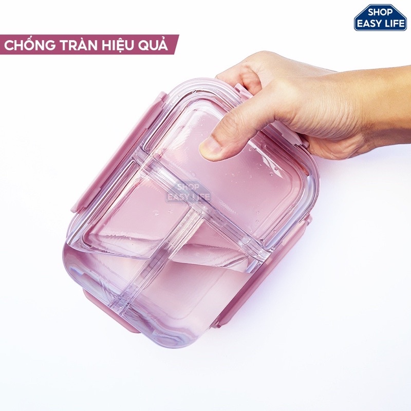 Hộp thuỷ tinh 3 ngăn chịu nhiệt 1000ml
