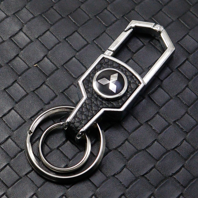 Móc Khóa Logo 3D Cao Cấp Cho Ô Tô Mitsubishi ASX Lancer Pajero Outlander L200 EVO Lancer