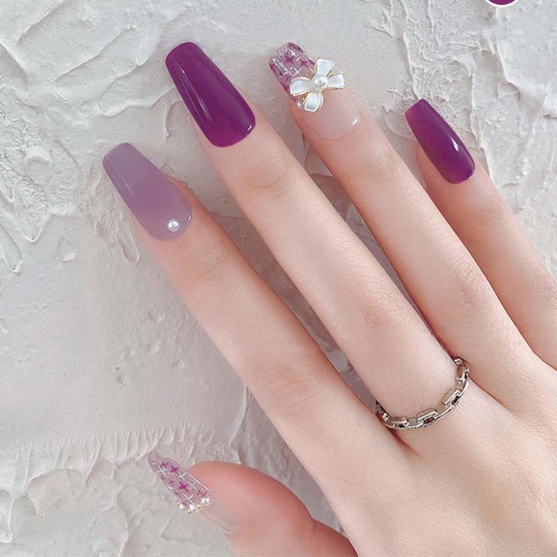 Phụ kiện charm nơ gắn móng tay nail