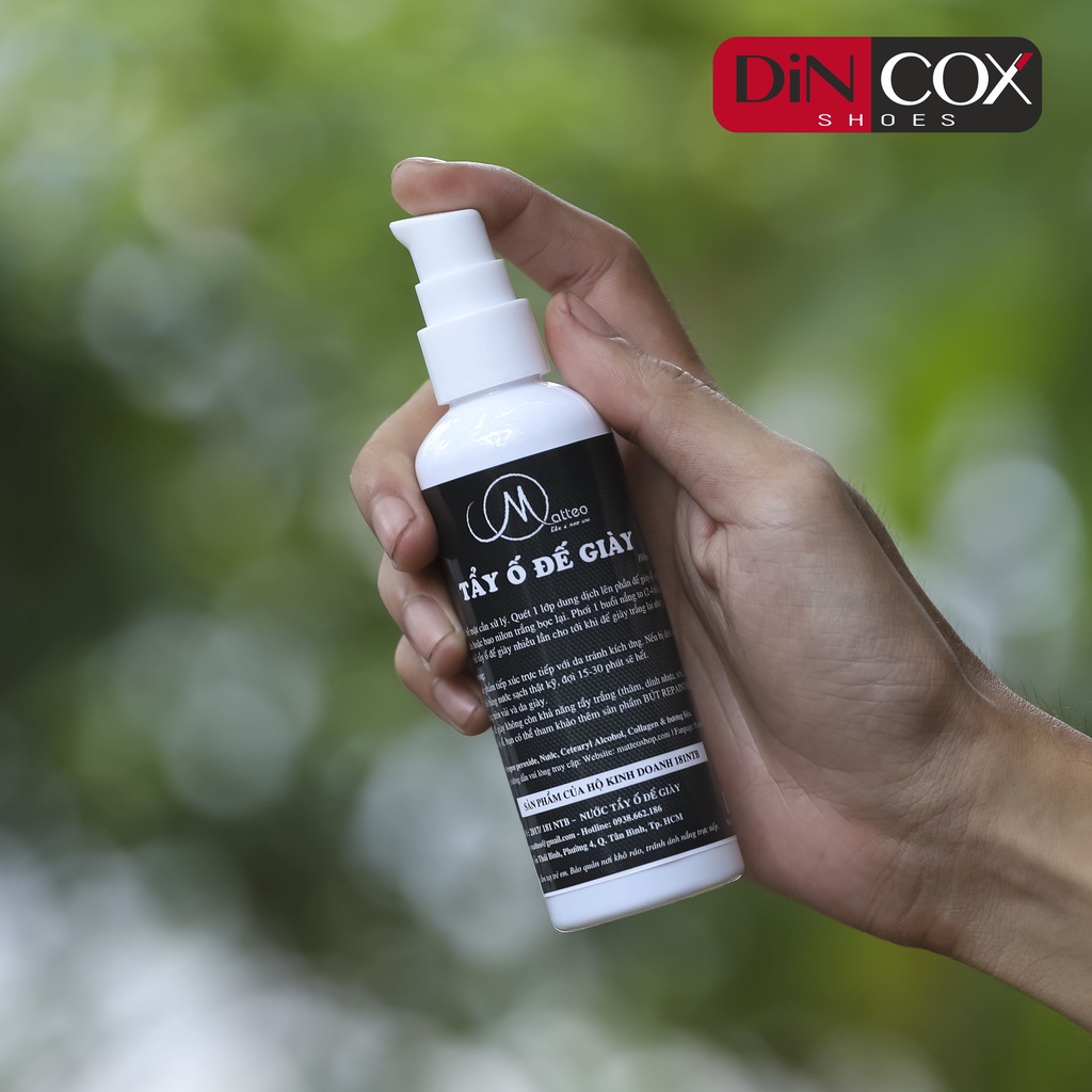 Gel Tẩy Ố Đế Giày Và Các Chi Tiết Cao Su Chuyên Dụng 100ml Dincox X Matteo Chính Hãng