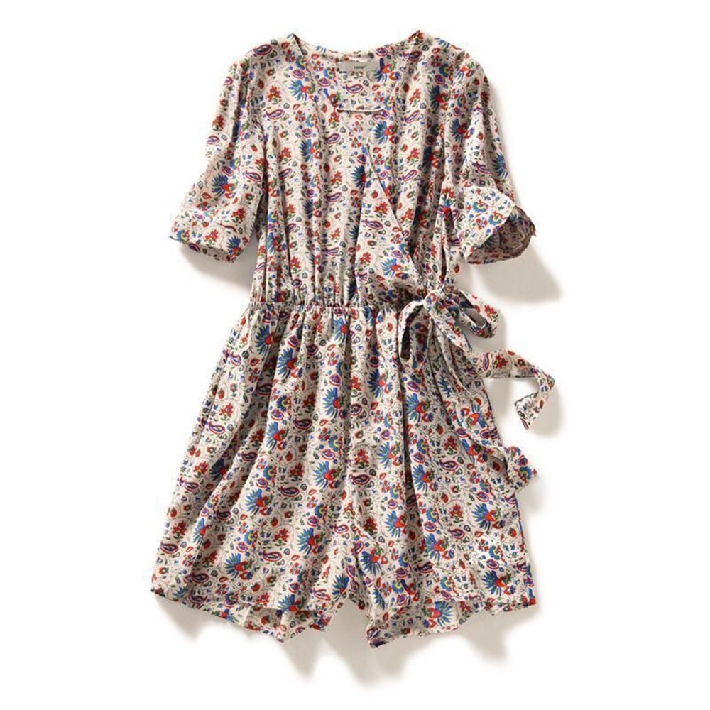 Jumpsuit voan cổ chữ v in họa tiết đáng yêu thanh lịch cho nữ | BigBuy360 - bigbuy360.vn