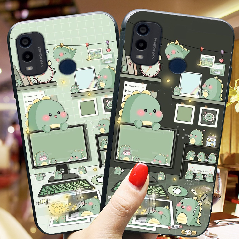 Ốp lưng điện thoại nokia c21 plus / nokia g11 / nokia g11 plus khủng long dino happy