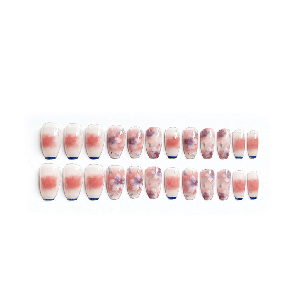 FUTURE 24pcs/Box Press On Nails Coffin False Nails Detachable Fake Nails Wearable Artificial Manicure Tool Ballerina Full Cover Nail Tips