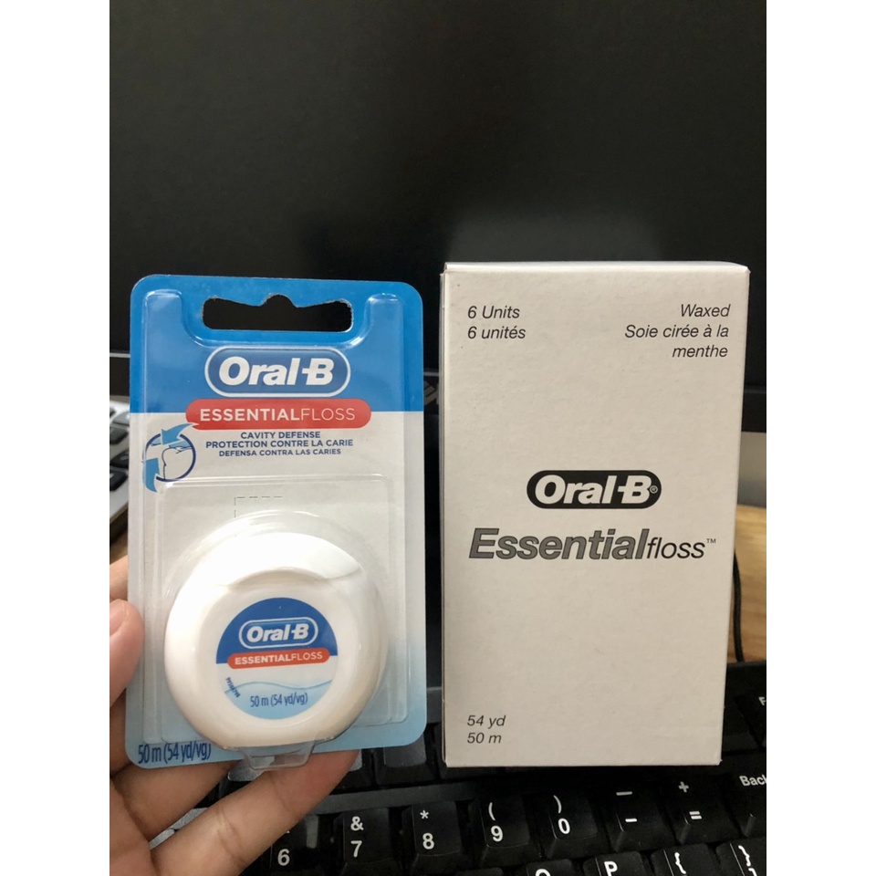 ❤️ [Quận 3] Chỉ Nha Khoa Oral-B Oral B Essential Floss Mint 50 mét nhập Mỹ Bạc Hà Thơm Mát Chuẩn Xịn