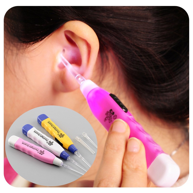 Led FlashLight Earpick Extractor Health Ear Cleaner Earwax Remover cho trẻ em và người lớn