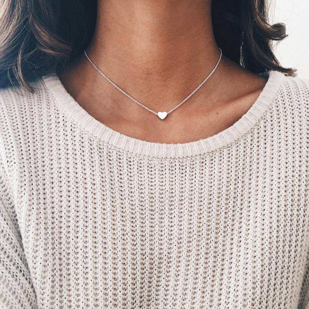 Dây chuyền choker mặt hình trái tim phong cách bohemian cổ điển thời trang lãng mạn cho nữ