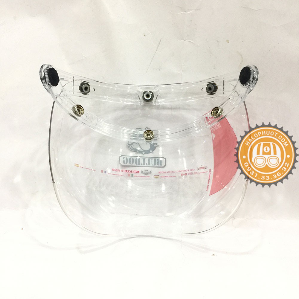 Kính Bubble Bulldog gắn nón 3/4