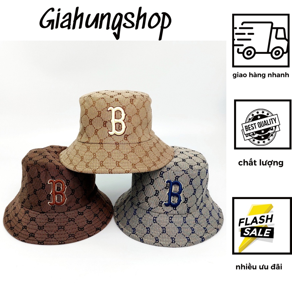 Mũ bucket cực hot unisex - HAI MẶT CỤP CHỮ BÊ B - nón sụp tai bèo vành