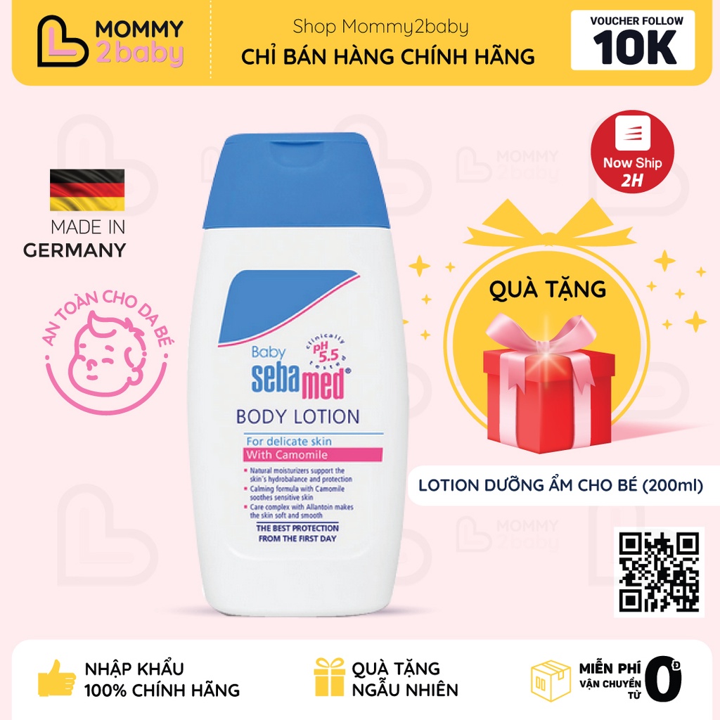 Sữa dưỡng ẩm toàn thân cho trẻ sơ sinh & trẻ nhỏ Sebamed pH5.5 [Nhập Khẩu Chính Hãng]