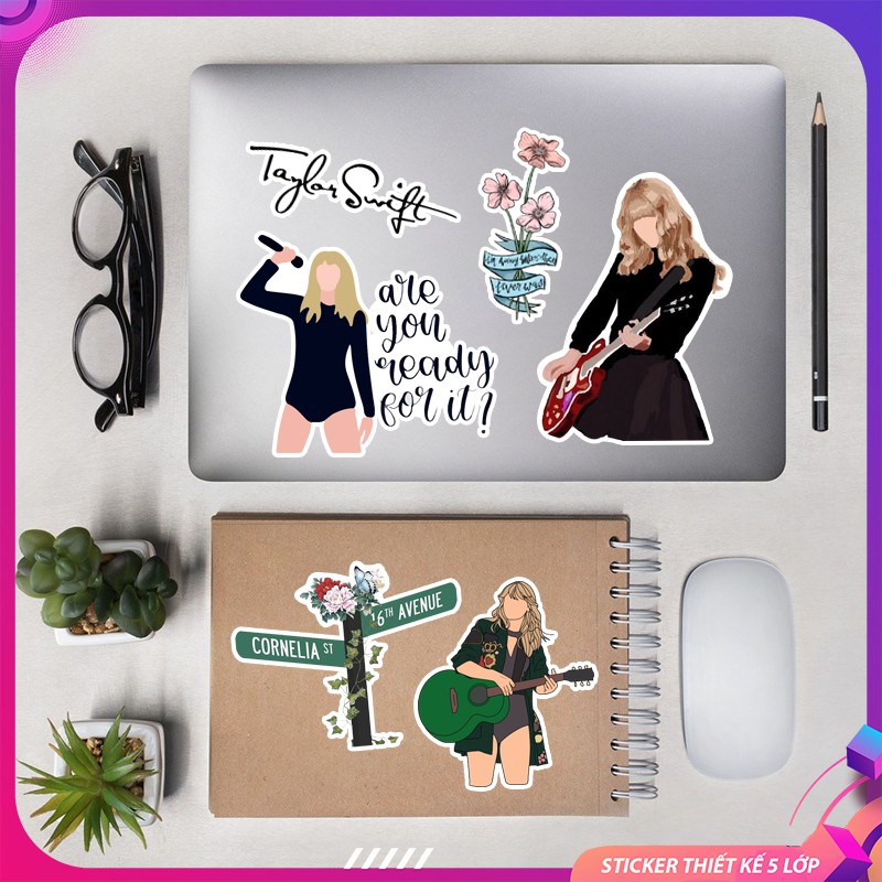 Sticker Taylor Swift | Sticker Dán Điện Thoai, Dán Nón Bảo Hiểm, Sticker PVC Chống Thấm Nước , Chống Bay Màu