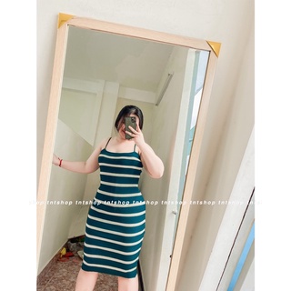 ĐẦM LEN BODY 2 DÂY SỌC [ TNT SHOP BIGSIZE 60KG 90KG ]