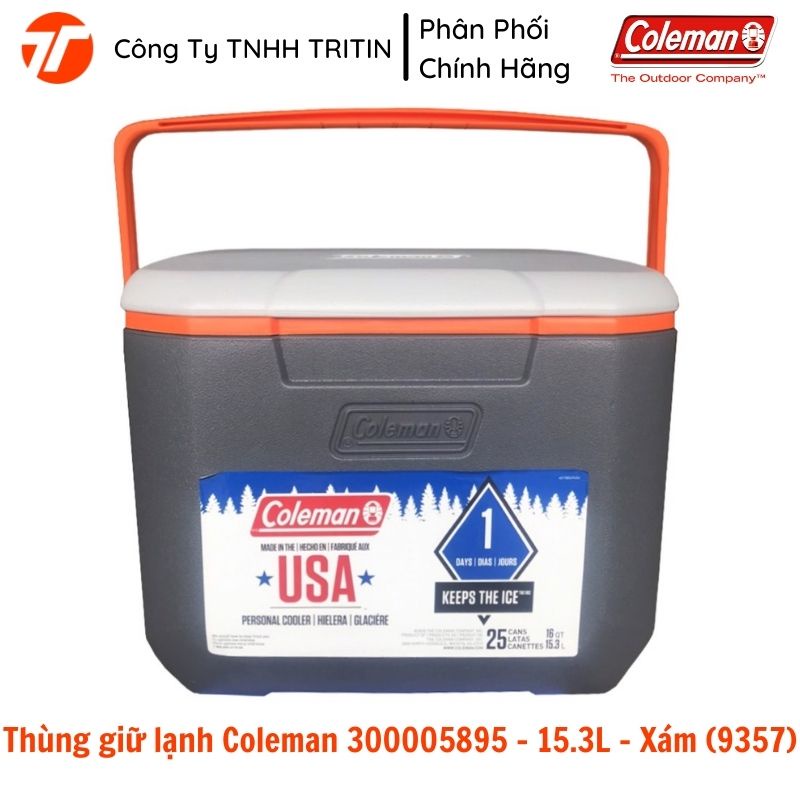 Thùng Giữ Lạnh 15.3L Xám (9357) COLEMAN 300005895 - Xuất xứ Mỹ | TRITINCO
