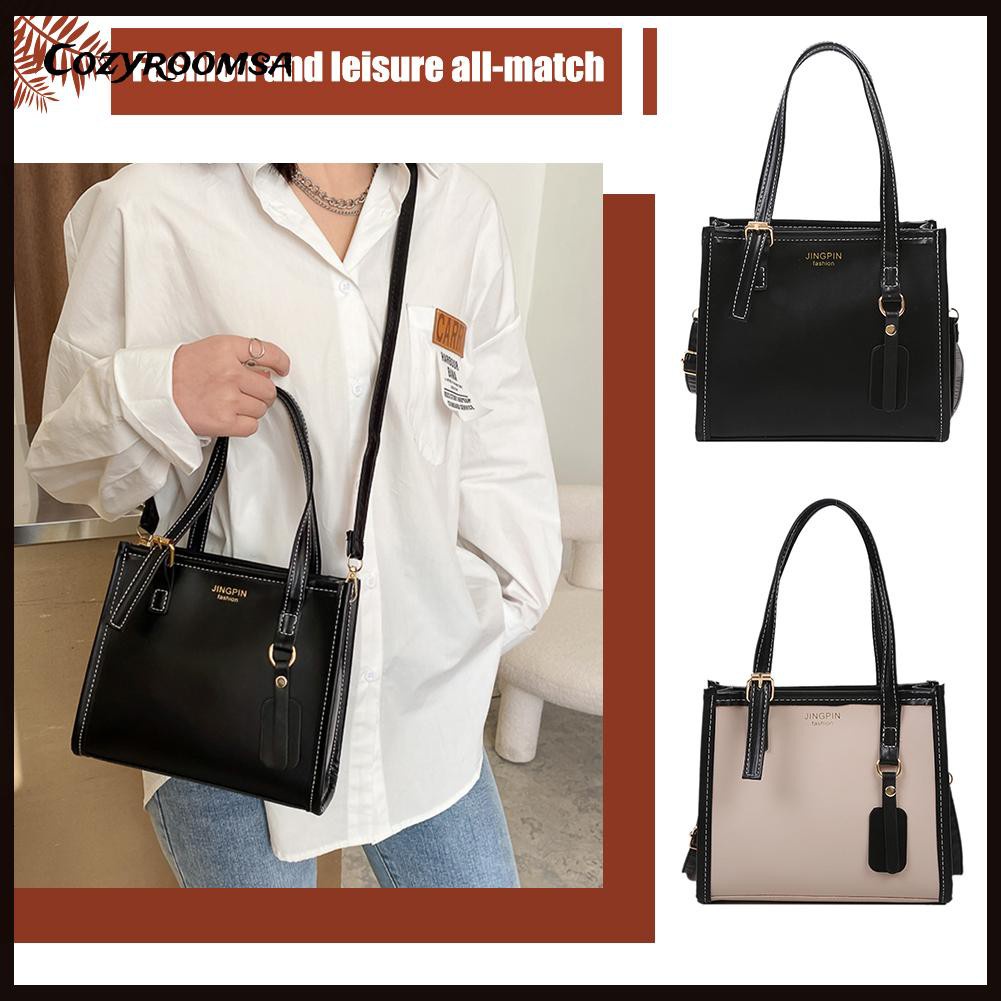 Women Fashion Handbags Shoulder Bag Casual PU Leather Tote Top-handle Bag