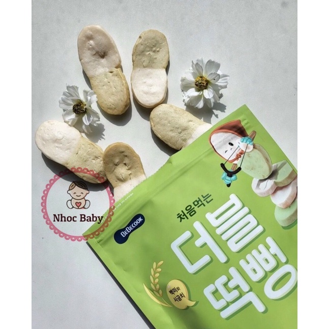BEBECOOK | Bánh gạo hữu cơ 2 trong 1 cho bé từ 6m+ 30gr Hàn Quốc