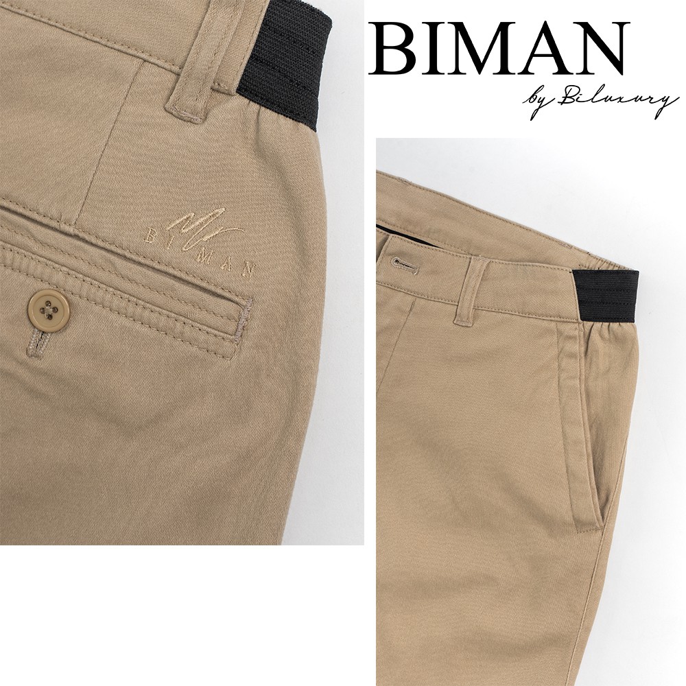 Quần đùi nam Biman By Biluxury kaki short ngố cạp chun khoá cúc tiện dụng lịch lãm 5QNKB002BEV | BigBuy360 - bigbuy360.vn