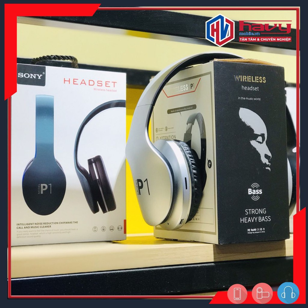 Tai Nghe Bluetooth Chụp Tai Thời Trang Headset SONY P1