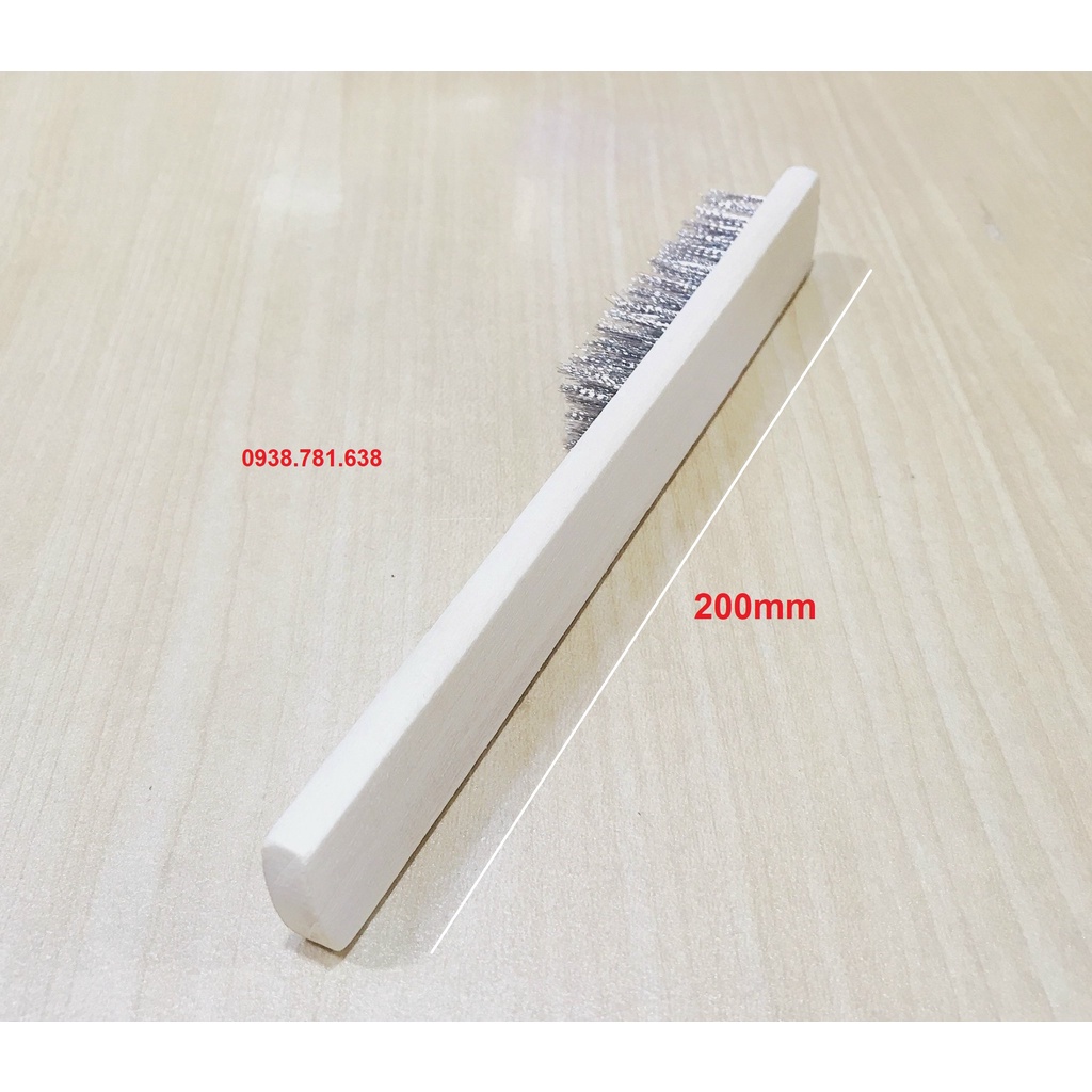 Bàn Chải Cán Gỗ Sợi Inox 616