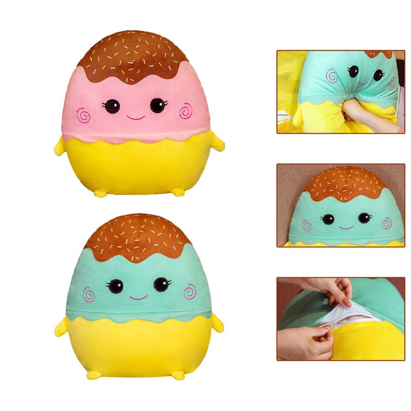 Gối Nhồi Bông Hình Bánh Kem / Dâu Tây / Matcha 3d Sáng Tạo