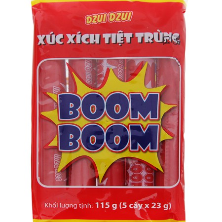 Xúc xích tiệt trùng Boom Boom Vissan gói 115g