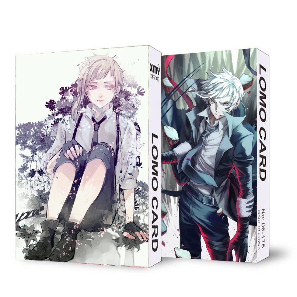 Ảnh lomo IN HÌNH nhân vật BUNGOU STRAY DOGS Văn Hào Lưu Lạc anime chibi 30 tấm