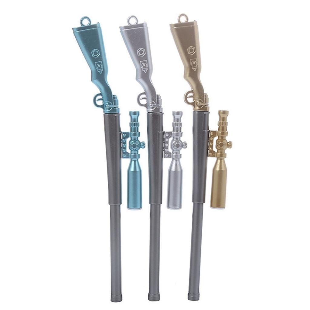 Bút Bi Mực Gel Cute EDUSKY Cây Viết Súng Bắn Tỉa Sáng Tạo Có Đèn Pin Chiếu Sáng Khi Viết Trong Tối