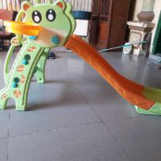 CẦU TRƯỢT CHO BÉ DÀI Y HÌNH (TẶNG BÓNG RỔ)