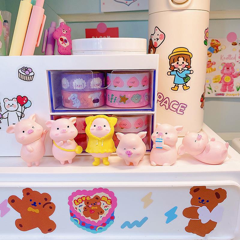 Mô Hình Chú Heo Hồng Mini Bằng Resin Dễ Thương Dùng Trang Trí Tiểu Cảnh