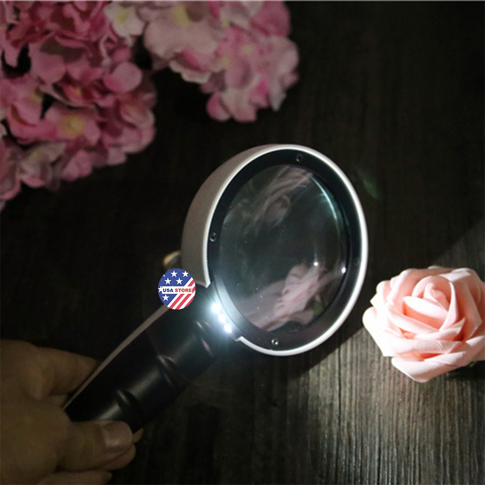 Kính Lúp Có Đèn Cầm Tay 3 Led Hd T21 (Mới Về)