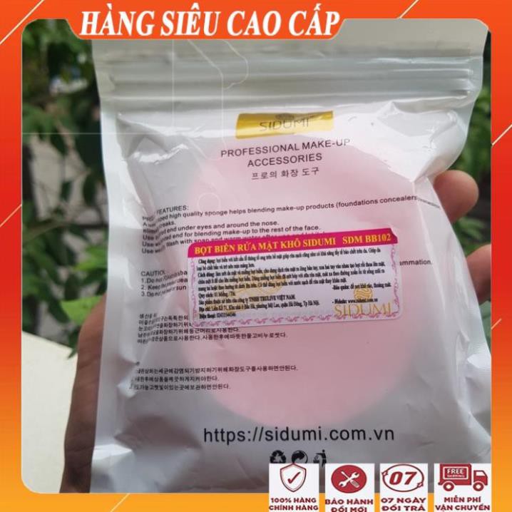 [FreeShip - HÀNG AUTH] Miếng bọt biển rửa mặt lỗ sidumi/Bông mút rửa mặt tạo bọt, tẩy tế bào chết và massage