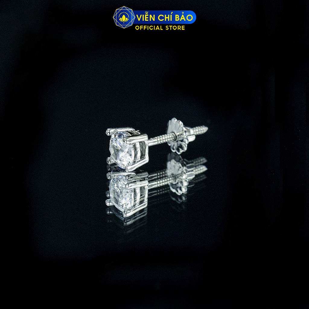 Bông tai bạc unisex(1chiếc) khuyên tai nam nữ chất liệu bạc 925 thời trang phụ kiện trang sức Viễn Chí Bảo B100151