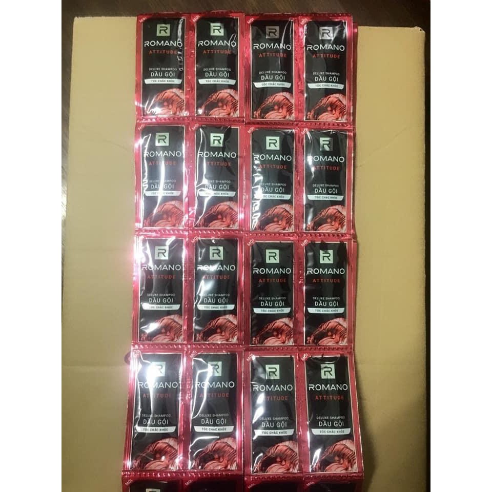 Set 14 gói dầu gội Romano sạch gàu 5g