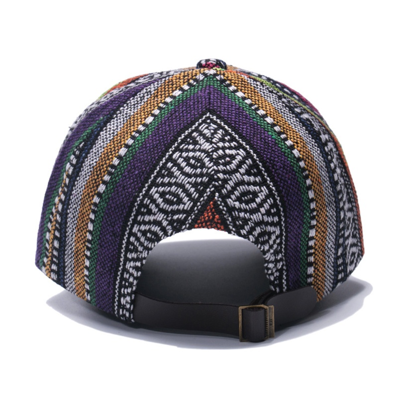 Mũ Lưỡi Trai Họa Tiết Hình Học Kẻ Sọc Phong Cách Boho Cổ Điển Thời Trang