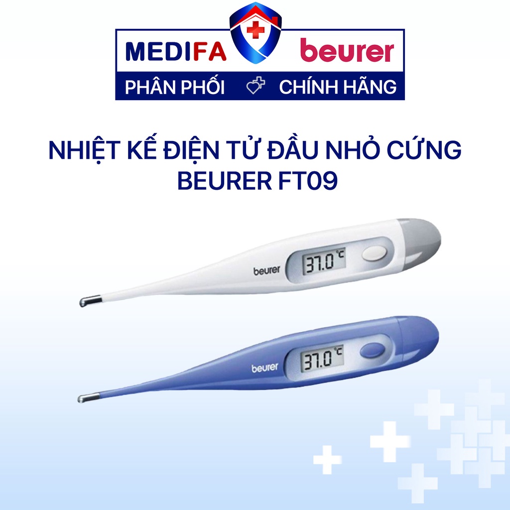 Nhiệt kế điện tử dạng bút đầu nhỏ cứng kẹp nách, miệng BEURER FT09 cao cấp - Thiết bị y tế gia đình Medifa