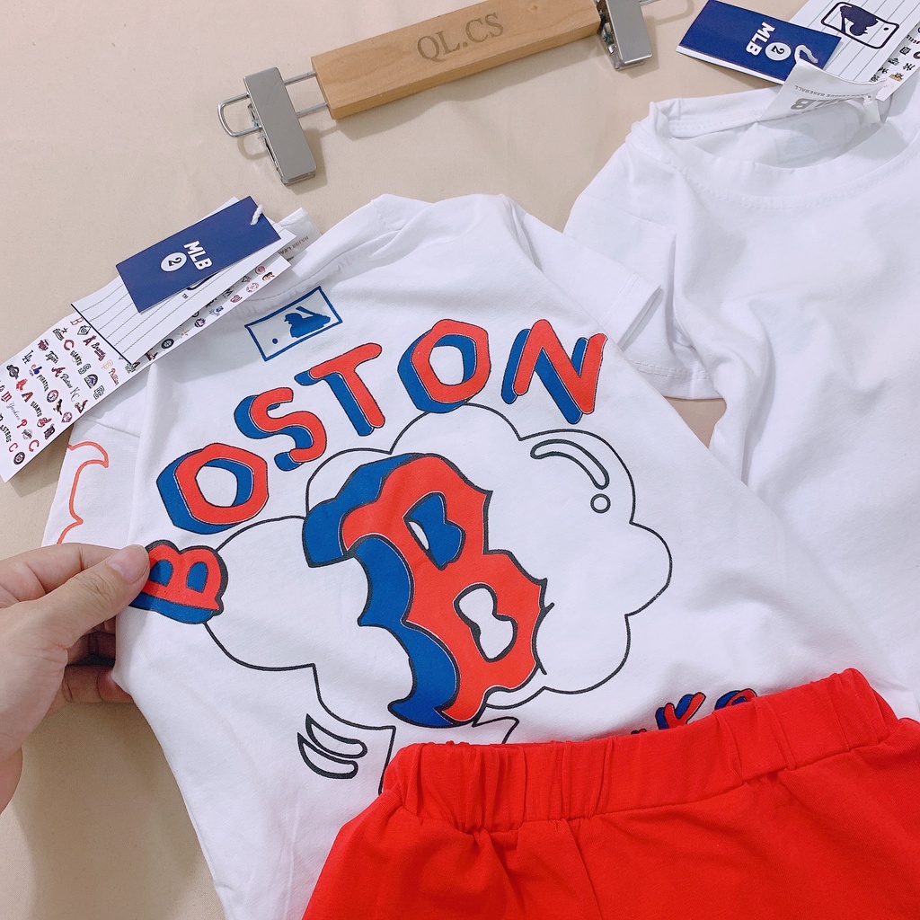 Bộ đùi cotton  BOSTON QUẦN ĐỎ cho bé trai