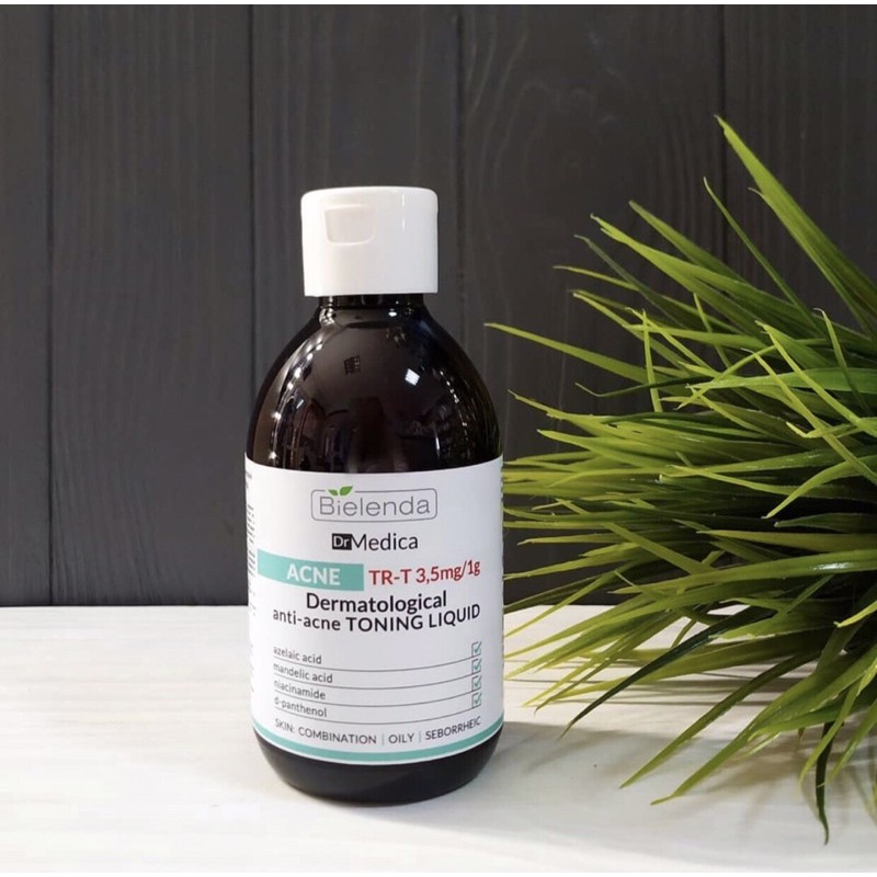 Toner Bielenda Dr Medica Anti-acne Dermatological Toning Liquid làm sạch sâu & dịu da, giảm mụn, kiềm dầu nhờn