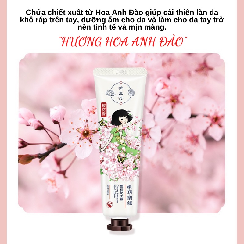 Kem dưỡng da tay chiết xuất từ hương hoa thiên nhiên cấp ẩm nuôi dưỡng và làm sáng da 30g Diki Store