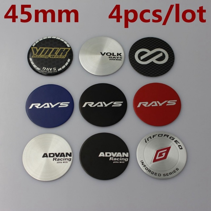 Bộ 4 Nắp LOGO 45MM Trang Trí Trục Bánh Xe Hơi
