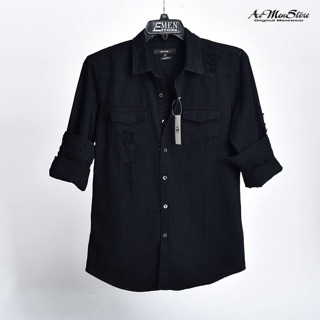ÁO SƠ MI DENIM RÁCH